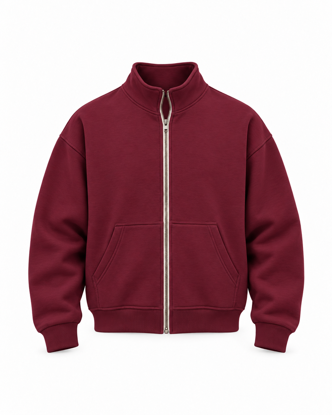 Basic Zipper — Burgandy