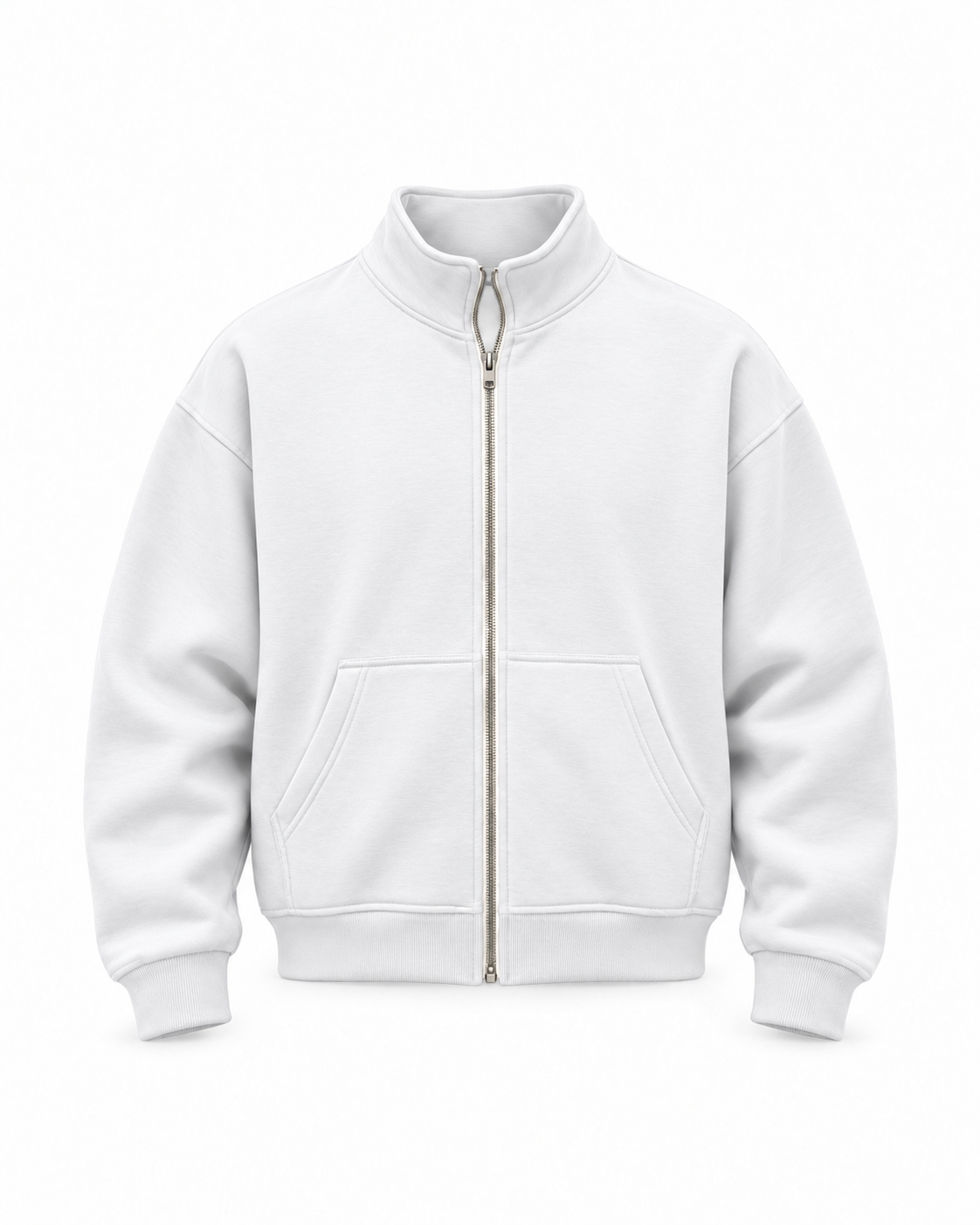 Basic Zipper — White
